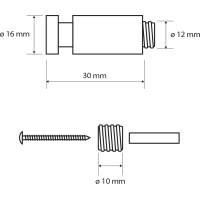 Sapho X-ROUND háčik 30mm, chróm XR212