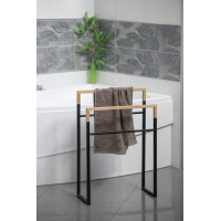 Sapho SKA stojan na uteráky 550x800x200mm, čierna mat/dub SKA308