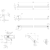 GSI PURA čelný držiak uterákov 120cm, chróm PAPRDB120