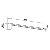Gedy PIRENEI pevný držiak uterákov 410mm, biela mat PI2202