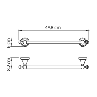 Gedy NEVIS držiak uterákov 450x82mm, chróm NV214513