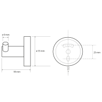 Sapho X-ROUND WHITE dvojháčik, biela XR202W