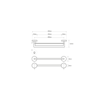 Sapho X-STEEL dvojitý držiak uterákov 600x125mm, nerez mat XS403