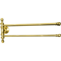 Sapho PERLA dvojitý držiak uterákov otočný 390mm, zlato PE0175