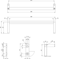 GSI NORM držiak uterákov 42cm, chróm PANM42