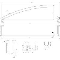 GSI NORM čelný držiak uterákov 60cm, pre umývadlo 8645111, chróm PANMA60