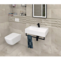 Sapho HANG držiak uterákov pod umývadlo 560x98mm, čierna mat HG560