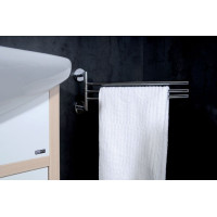Sapho X-ROUND trojitý držiak uterákov otočný 380mm, chróm XR407