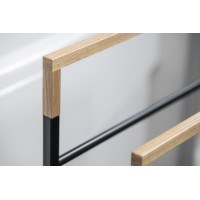 Sapho SKA stojan na uteráky 550x800x200mm, čierna mat/dub SKA308