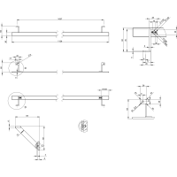 GSI PURA čelný držiak uterákov 122cm, chróm PAPRD122