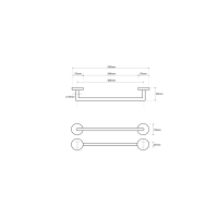Sapho X-ROUND držiak uterákov 300x65mm, chróm XR400