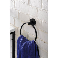 Sapho X-ROUND BLACK držiak uterákov kruh, čierna XR411B