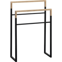 Sapho SKA stojan na uteráky 550x800x200mm, čierna mat/dub SKA308
