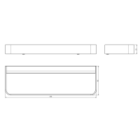 METAFORM BELLA držiak uterákov na bok skrinky 250mm, čierna mat FA115NE