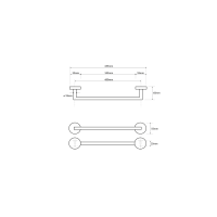 Sapho X-ROUND držiak uterákov 600x65mm, chróm XR404