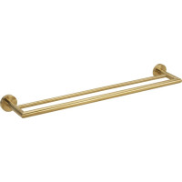 Sapho X-ROUND GOLD dvojitý držiak uterákov 600x120mm, zlato mat XR401GB
