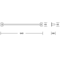 Aqualine RUMBA držiak uterákov 640mm, chróm RB146