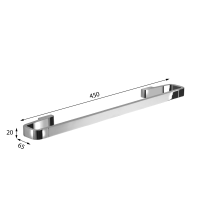 Gedy SAMOA držiak uterákov 450x65mm, čierna mat A8214514
