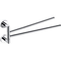 Sapho X-ROUND dvojitý držiak uterákov otočný 380mm, chróm XR403