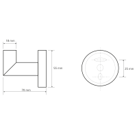 Sapho X-ROUND háčik, chróm XR208