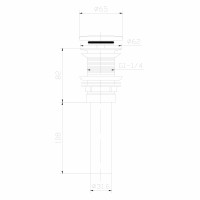 Sapho THIN umývadlová výpusť 5/4“, click-clack, Rockstone, biela mat WN721