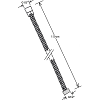 Sapho POWERFLEX kovová sprchová hadica, 150cm, biela mat FLE10BI