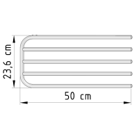 Aqualine Sušiak 4 uterákov na vykurovacie telesá, univerzálne upínanie, dĺžka 50cm, biela 25-03-SV450