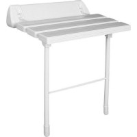 Ridder HANDICAP sklopné sedátko do sprchového kúta s podperou, 51x23cm, biela A0020301