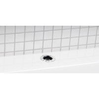 Sapho Sprchová priechodka na okraj vane vrátane hadice F1/2"-M3/8", guľatá, chróm 1205-04
