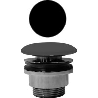 GSI GSI umývadlová výpusť 5/4“, neuzatvárateľná, hr.5-65 mm, keramická krytka, čierna mat PVC26