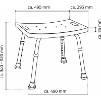 Ridder HANDICAP stolička, nastaviteľná výška, biela A00601101