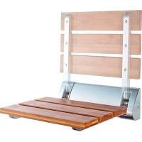 Aqualine Sklopné sedátko do sprchového kúta 32x32, 5cm, bambus AE236