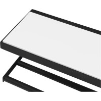 Sapho SKA nástenná polica 450x140x160mm, čierna mat s bielou MDF doskou SKA401