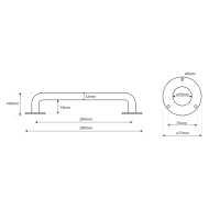 Sapho HANDICAP madlo rovné 200mm, biela XH505W