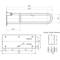 Sapho HANDICAP madlo sklopné 600mm, biela XH516W