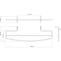 Sapho Sušiak uterákov na vykurovacie telesá 214x600mm, biela 1306-09B