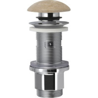 Sapho BLOK umývadlová výpusť 5/4“, click-clack, zátka leštený béžový travertín 2401-901