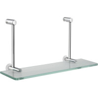 Sapho Závesná sklenená polička na sprchovú zástenu 400x180x125mm, chróm 1301-15