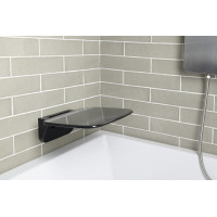 Polysan SAAP BLACK sklopné sedátko do sprchového kúta, 35x32, 8cm, čierna CW1220B