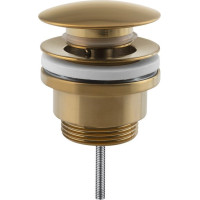 Sapho Umývadlová výpusť 5/4“, click-clack, veľká zátka, hr.10-55mm, zlato mat CV1002GB