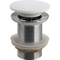 Sapho THIN umývadlová výpusť 5/4“, click-clack, Rockstone, biela mat WN721