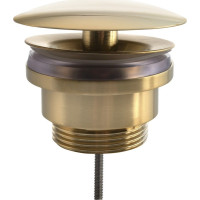 Silfra Umývadlová výpusť 5/4“, neuzatvárateľná, veľká krytka, hr.5-55mm, zlato UD52556P