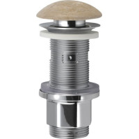 Sapho BLOK umývadlová výpusť 5/4“, click-clack, zátka leštený béžový travertín 2401-901