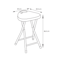 Gedy Kúpeľňová stolička 30x46, 5x29, 3cm, biela CO75