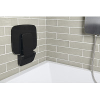 Polysan SAAP BLACK sklopné sedátko do sprchového kúta, 35x32, 8cm, čierna CW1220B