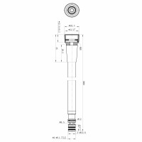 Sapho Sprchová hadica pre výsuvné sprchy, F1/2"-priemer 11mm, 180cm FR584