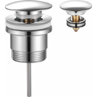Bruckner Umývadlová výpusť 6/4“, click-clack, veľká zátka, hr.10-60mm, chróm 151.317.1