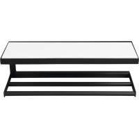 Sapho SKA nástenná polica 450x140x160mm, čierna mat s bielou MDF doskou SKA401