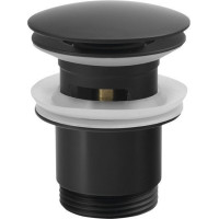 Sapho Umývadlová výpusť 5/4“, click-clack, veľká zátka, hr.30-45mm, čierna mat CV1007B