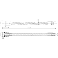 Sapho Sprchová hadica pre výsuvné sprchy, F1/2"-M3/8", 175cm, chróm FLE16